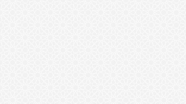 white background geometric pattern islamic ornament style footage video