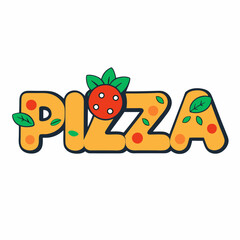 Sticker design of PIZZA