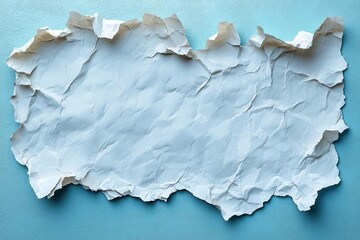 crumpled and creased blank white paper poster sticker, isolated against a subtle gradient background, emphasizing texture and simplicity, perfect for adding custom designs or text