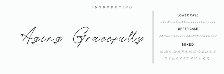 signature Font Calligraphy Logotype Script Brush Font Type Font lettering handwritten