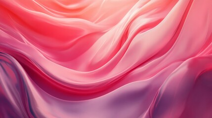 Obraz premium Abstract Pink Silk Fabric Draped in Soft Waves and Gentle Folds..