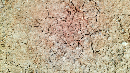 The ground has cracks in the top view for the background