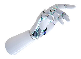 Robotic hand png on transparent background