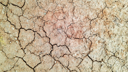 The ground has cracks in the top view for the background