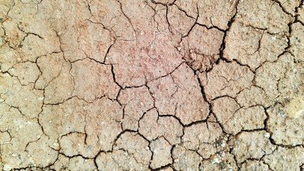 The ground has cracks in the top view for the background