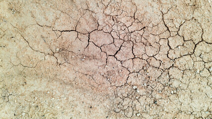 The ground has cracks in the top view for the background