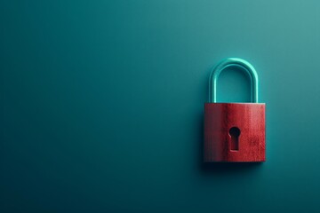 Modern digital security padlock protecting sensitive data in corporate computing environment, illustrating cutting-edge cybersecurity measures against evolving digital threats and breaches