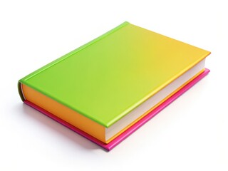 Blank Hardcover Book Mockup: 3D Rendered Book Template Isolated on White