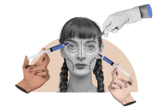 Plastic surgery png sticker, creative beauty remix, transparent background - Powered by Adobe
