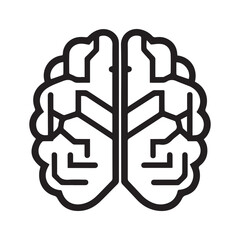 Human brain icon vector