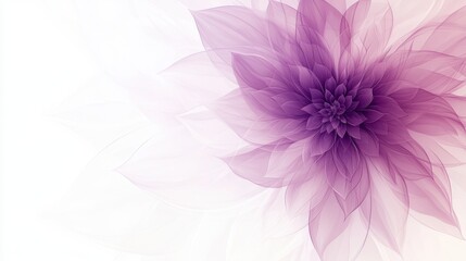 Obraz premium Lavender Dream: A Serene Fractal Flower