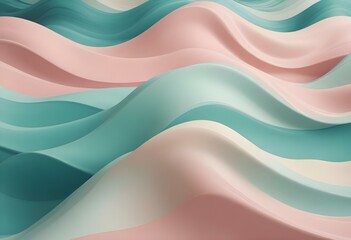 Obraz premium Trendy Pastel Color Wave Backgrounds Abstract Retro 60s & 70s Style Vectors
