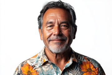 Man in Hawaiian shirt