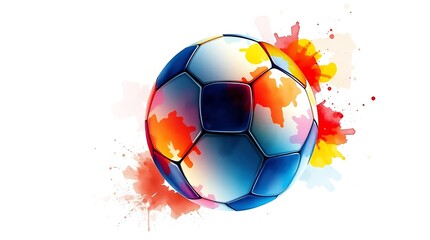 Fototapeta premium Soccer ball on white background 