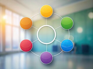 Macro Cyclic Diagram Infographic: 6-Step Business Process Flowchart