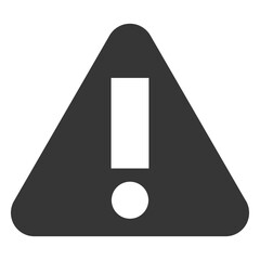 Caution sign with exclamation   png icon, transparent background