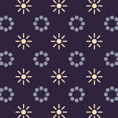 retro pattern space abstract shapes sun planet retro colors