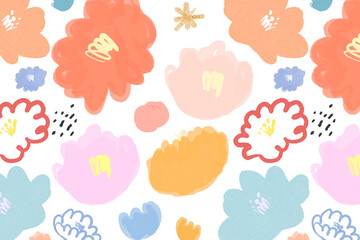 Blooming flower background png botanical illustration