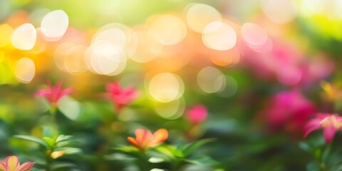 Obraz premium Blurred defocused background of nature, showcasing a vibrant outdoor scene. This blurred defocused perspective highlights the beauty of an outdoor environment, inviting a sense of tranquility.