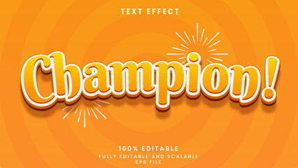 Champion editablle text effect 