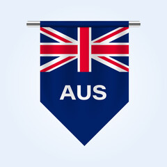 Australian Hanging Flag Vector