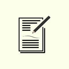 book and pencil icon, vectors illustration