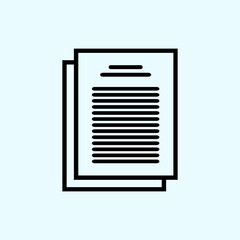Simple Document icon on transparent background