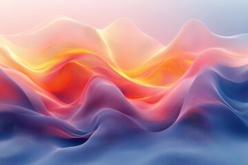 Obraz premium organic abstract panorama featuring flowing shapes and soft colors, creating a harmonious background that evokes a sense of tranquility and inspiration, perfect for creative and artistic projects