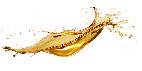 Oil splash isolated on transparent background, version 7