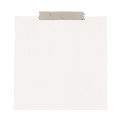 White note paper png sticker, transparent background