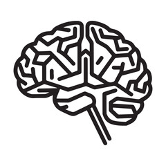 Human brain icon vector