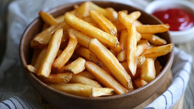 Air fryer French fries offer a delicious and healthier alternative to traditional fries, providing a crispy texture with less fat, making air fryer French fries a guilt free snack option.