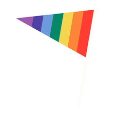 Rainbow flag png for LGBTQ pride month concept