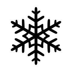 Hand drawn Christmas snowflake. Xmas snowflake isolated on a white background. Vector illustration