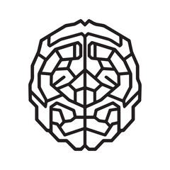 Human brain icon vector