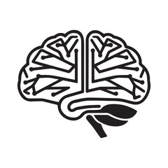 Human brain icon vector