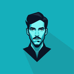 Minimal Male Avatar Illustration Vector for Branding | Fully Editable