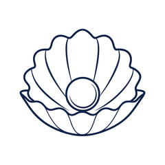 Seashell Line art illustration