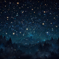 Obraz premium night sky on christmas