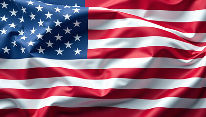 Fototapeta premium Majestic American Flag: A Symbol of Freedom and Pride