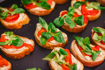 A contemporary hotel dining area featuring a sleek buffet setup.