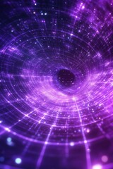 Abstract Purple Vortex: A Journey Through Cosmic Energy and Digital Space