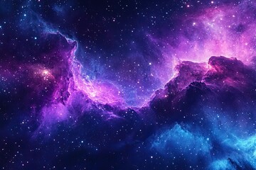 Space scene with stars in the galaxy. Panorama. The universe is filled with stars, nebulae and galaxies. high detail. 
