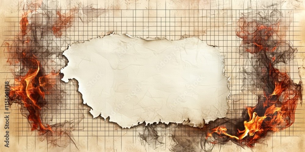 Poster white background with a black grid