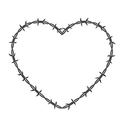Barbed heart black and white