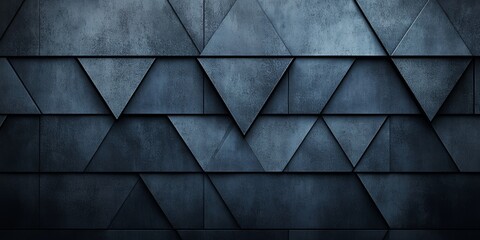 Obraz premium Dark Grey Triangular Geometric Texture Background