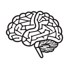 Human brain icon vector