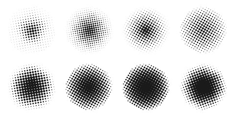 Dots Gradient Halftone. Halftone Dots Background. Abstract Seamless Dots Pattern