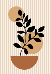 Abstract minimalist boho pattern. Vector Illustration.	