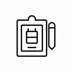 notepad pen icon vector sign